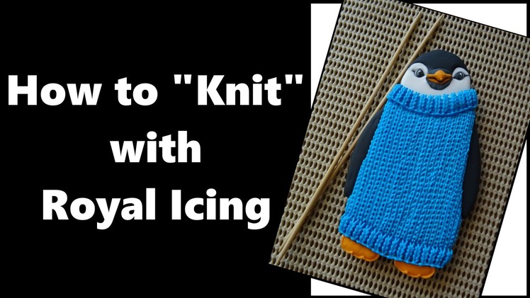 How to pipe the basic knit stitch with royal icing . 