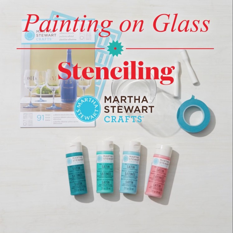 How to Stencil On Glass with Martha Stewart Crafts®