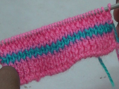 Knitting Border Design# 1 - Knitting border patterns - double side knitting