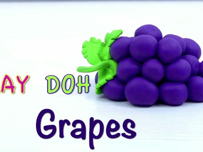 Making Of Easy Play Doh Grapes| Clay Modelling Grapes For Kids | How To Make Play Doh Fruits Grapes