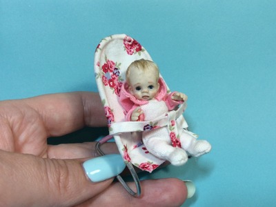 MINIATURE TUTORIAL - DOLLHOUSE BABY Bouncy Chair - HOW TO MAKE VIDEO