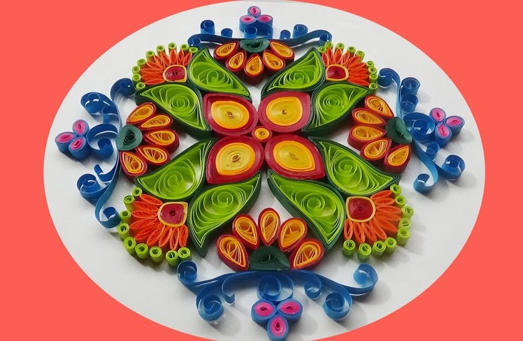 Paper Quilling |  How to make Beautiful rangoli Designs at home?