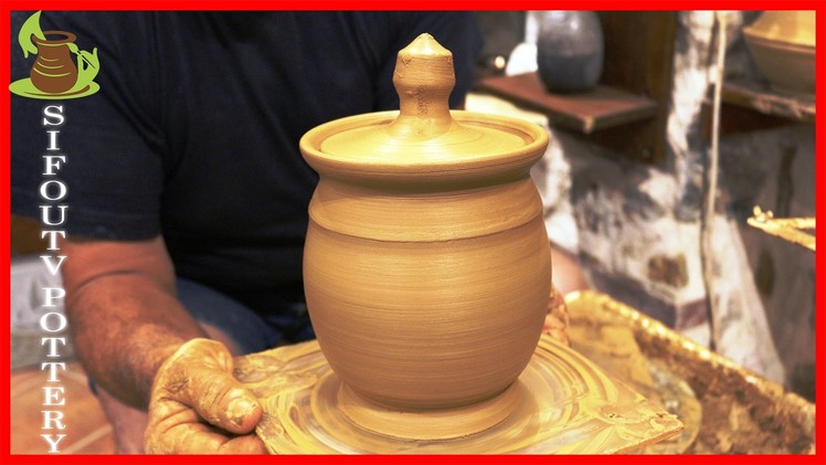 Pottery throwing - How to Make a Honey pot Honey Jar #72