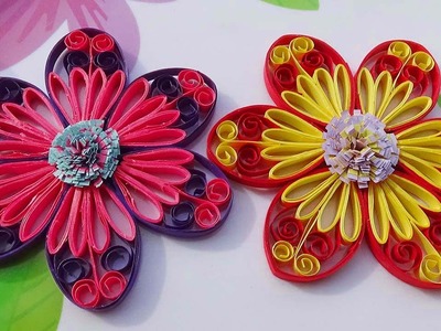 Quilling Made Easy # How to make Beautiful flower using - Paper Art Quilling