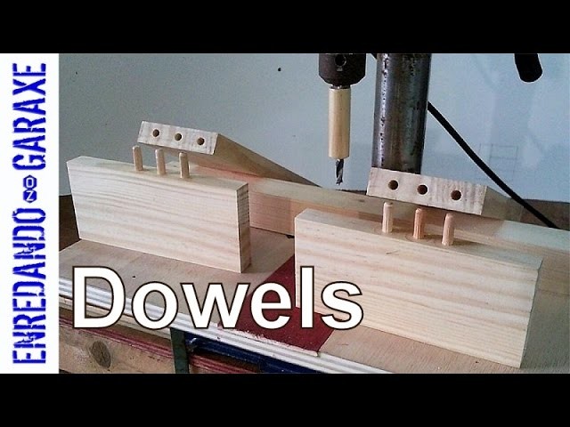 Some tests about how to make a dowel joint in the drill press
