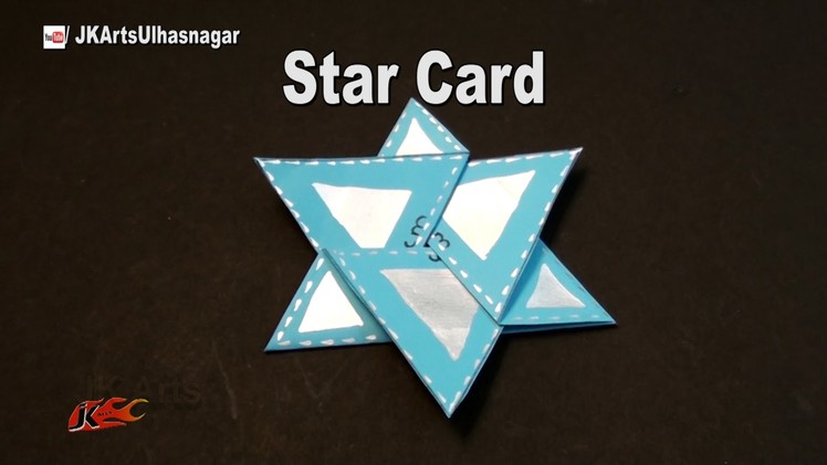 Star Card for Scrapbook | How To Make | JK Arts 1020