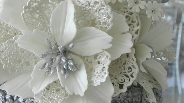 TUTORIAL: How to create a 3D Lace Flower using Crystal Lace Signature Blend Flexible icing