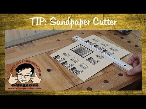 Woodworking Quick Tip- How to make a trimmer for sandpaper sheets