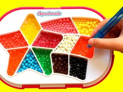 AquaBeads Rainbow Set Aguabeads Beginner's Studio Playset DIY Cool Shapes with Glitter Beads