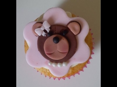 Cake decorating - how to make  a cupcake bear topper