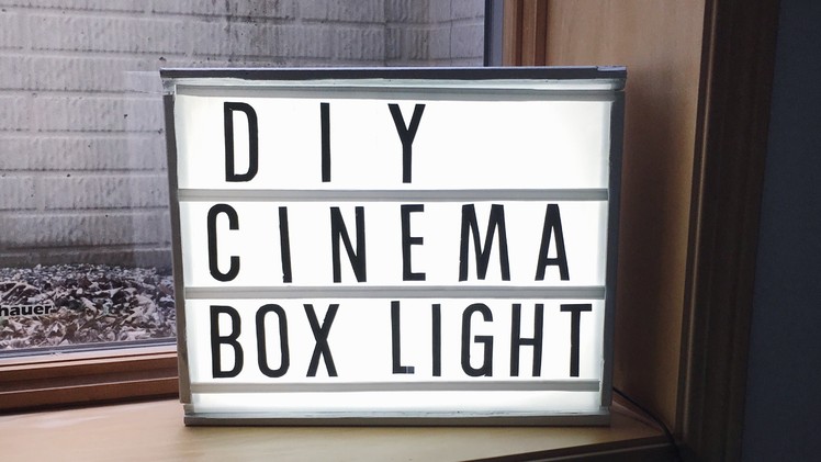 DIY CINEMA LIGHT BOX