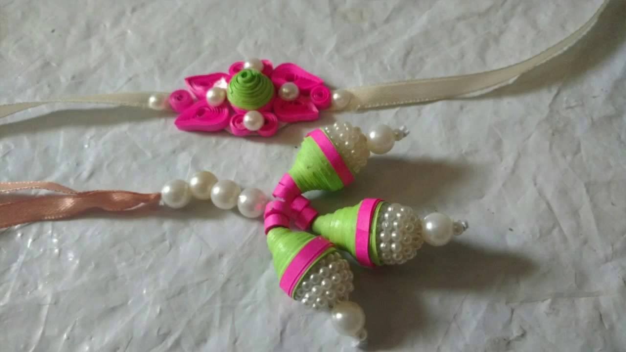 DIY Lumba Rakhi With Paper Quilling For Raksha Bandhan 