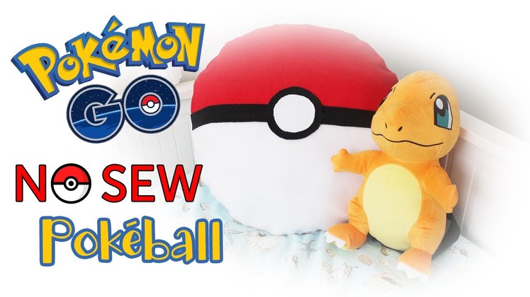 DIY Pokemon GO Pokeball Pillow (NO SEW) | Room Decor