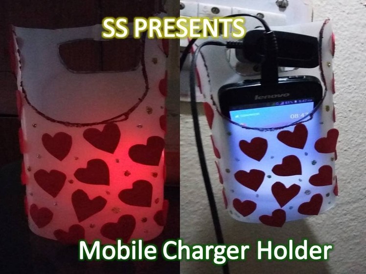 DIY  Recycled cell phone charging holder