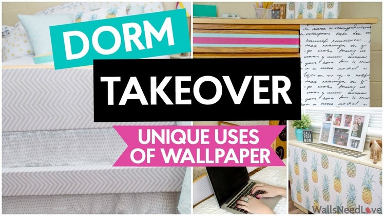 DORM TAKEOVER : UNIQUE USES FOR WALL PAPER!