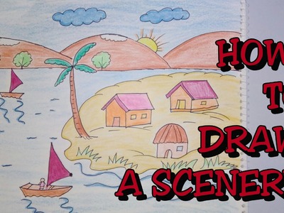 Drawing tutorial : how to draw scenery || Step by step drawing for kids||easy [creative ideas]