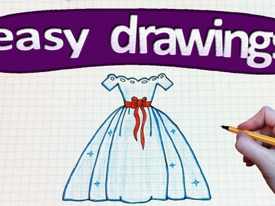 Easy drawings #208  How to draw a Princess's dress