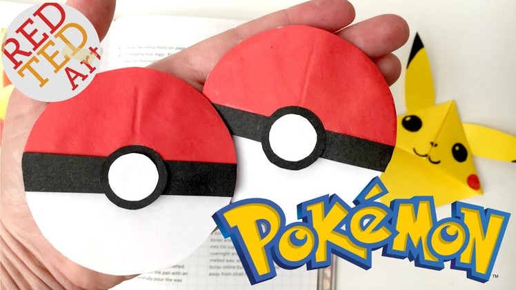 Easy Pokeball Bookmark - Pokemon Go Origami - Paper Crafts - Collab with Natasha Lee Pokeball Nails