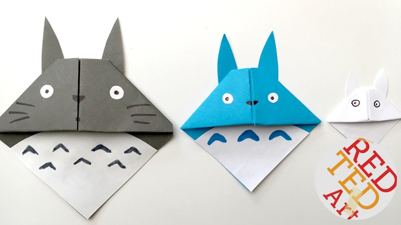 Easy Totoro Bookmark Origami Paper Crafts