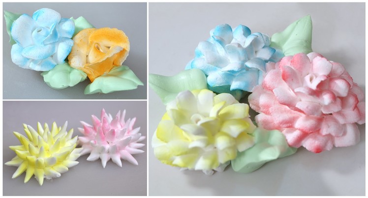 Fresh Cream Icing Flowers - How To Make Easy Frosting Flowers - Cake Decorating Tutorial