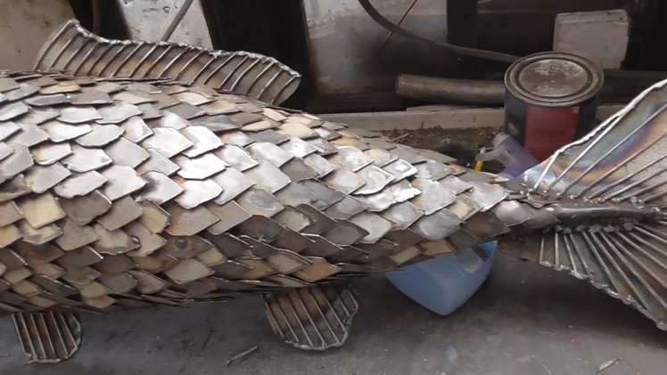 How i finished the fish that didn't get away.( metal art lol.)
