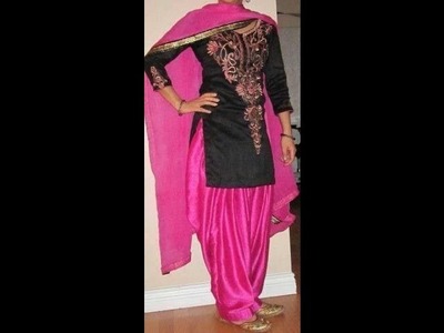 HOW TO CUTTING AND SWEING PUNJABI EMBROIDERY LADEIS SUITE SALWAR
