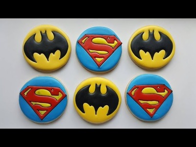 How to decorate a Superman inspired sugar cookie