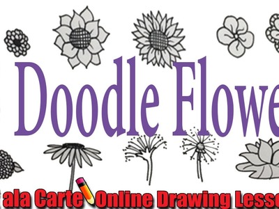 How to draw 25 doodle Flowers