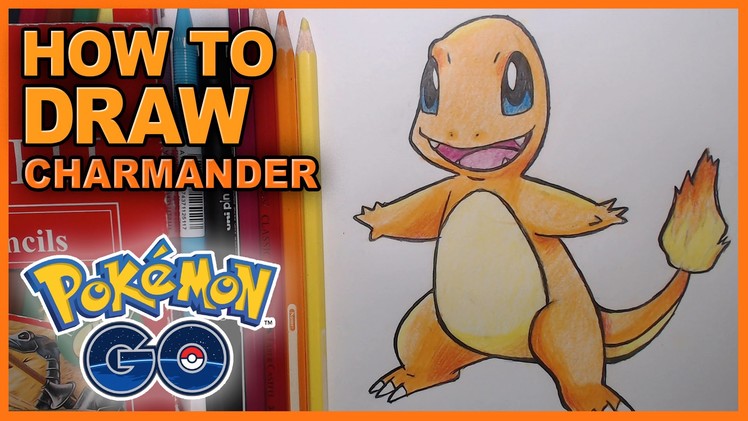 How To Draw Charmander! - Pokemon Go Fan Art! Gotta Draw Em All!