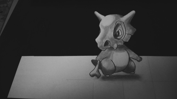 How to draw Cubone - Pokemon GO ver 3D