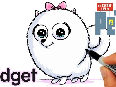 How to Draw Gidget step by step Easy - The Secret Life of Pets