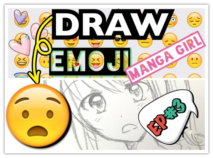 How to draw manga girl - Emoji Drawing Challenge #3 AngieARTmanga