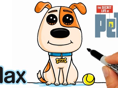 How to Draw Max EASY step by step - The Secret Life of Pets