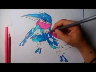 How To Draw Pokemon : Speed Drawing Greninja.