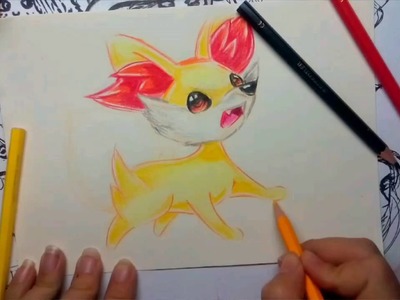 How To Draw Pokemon : Speed Drawing Kawaii Fennekin(Fokko)