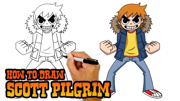 How to Draw Scott Pilgrim- Step by Step Drawing Lesson