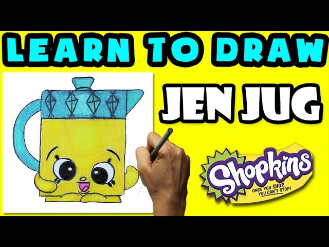 How To Draw Shopkins SEASON 5: Jen Jug, Step By Step Season 5 Shopkins