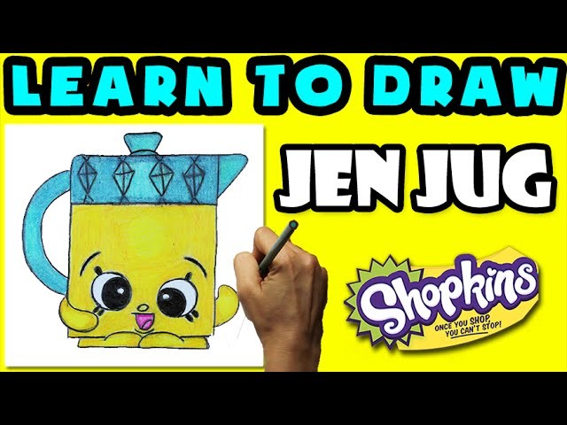 How To Draw Shopkins SEASON 5: Jen Jug, Step By Step Season 5 Shopkins Drawing Shopkins