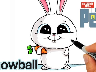How to Draw Snowball step by step Easy -The Secret Life of Pets