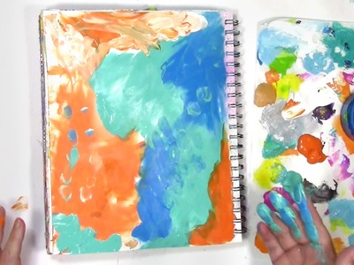 How to Finger Paint to Create an Art Journal Background
