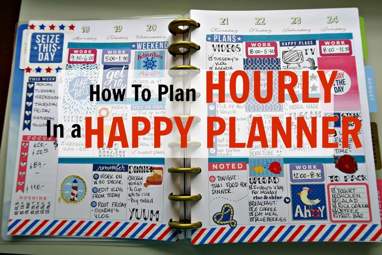How to Hourly Plan in a Happy Planner