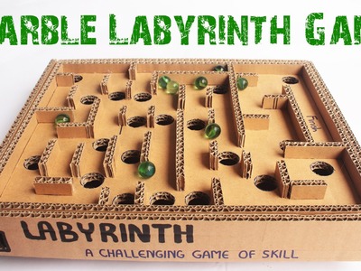 How to Make a Cardboard Box Marble Labyrinth Game - Tutorial - Just5mins