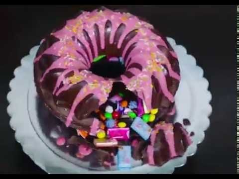 How to make  a giant donut cake