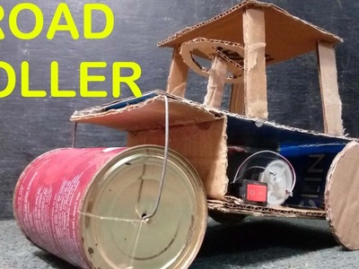 How To Make Battery Operated Road Roller DIY Toy