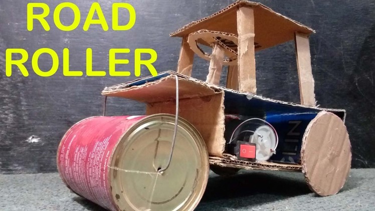 How To Make Battery Operated Road Roller DIY Toy