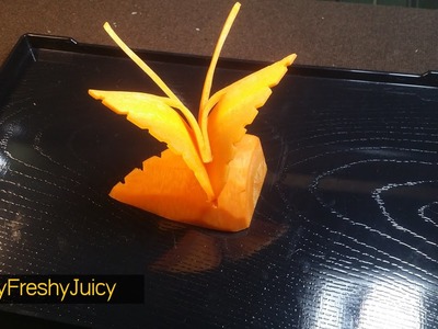 How To Make Butterfly - Carrot Carving Butterfly