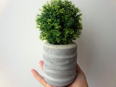 How to make cement pots with disposable bottles_con botellas desechables