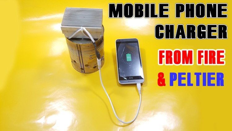 How to make Emergency Phone Charger from Fire and peltier