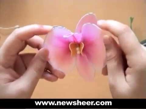 How to Make Nylon Flower - Orchid
