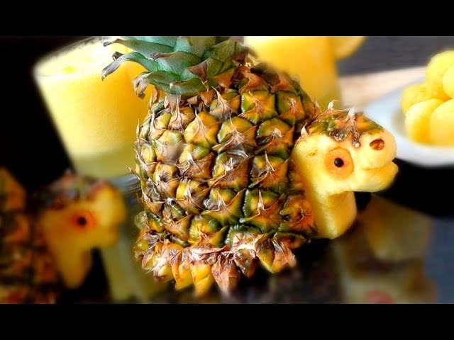 How To Make Pineapple Turtles | Fruit Carving Garnish | Party Food | Food Decoration